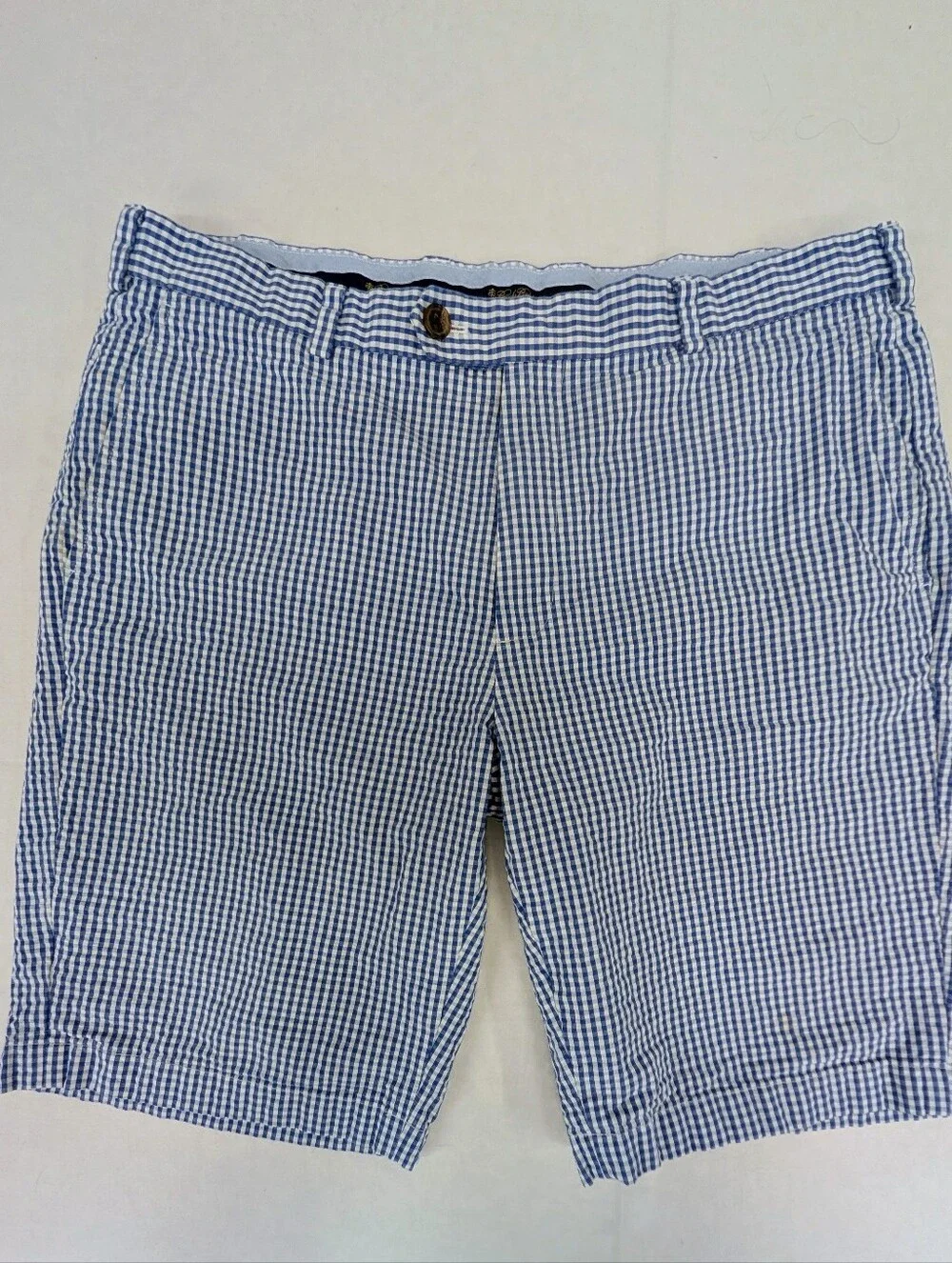 Brooks Brothers Blue Gingham Shorts Size 38